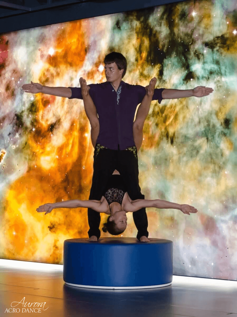 Akrobatické vystoupení - Černá labuť